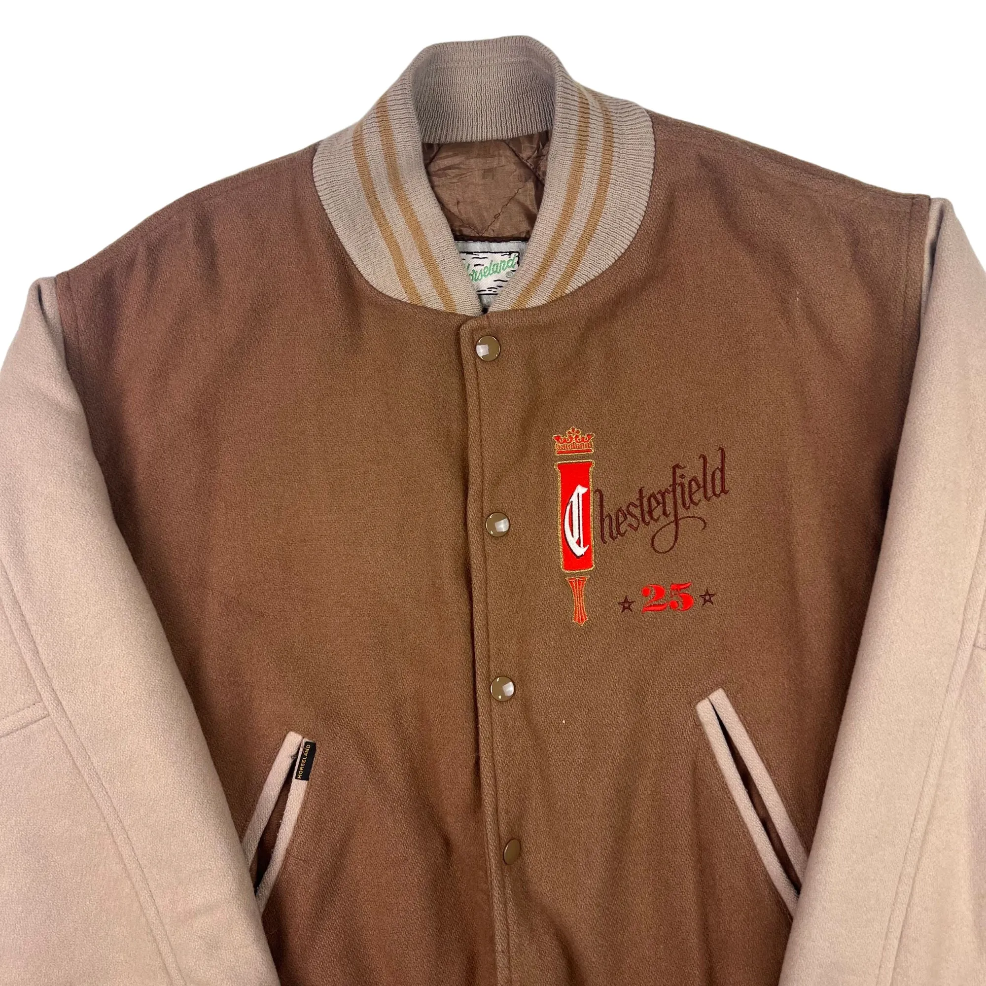 Horseland Chesterfield Varsity Jacket Beige