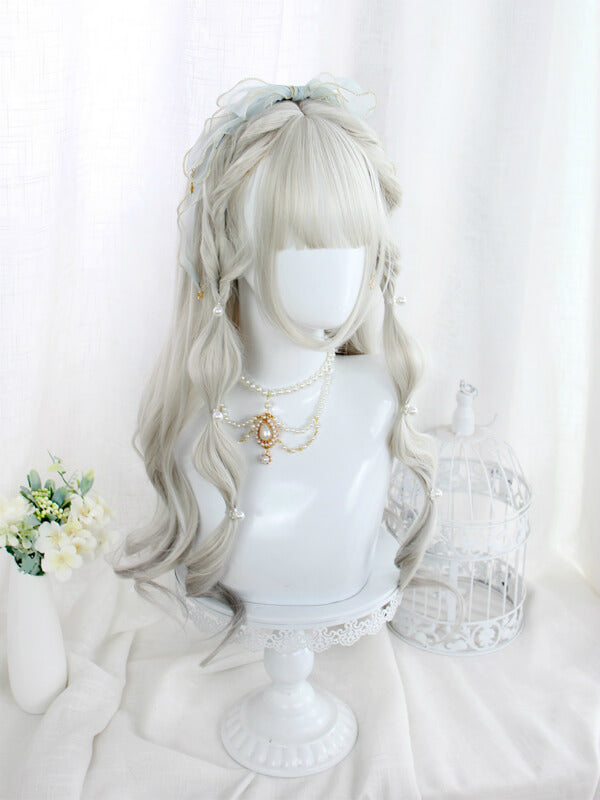 JAPANESE LOLITA GRADIENT GRAY COS LONG CURLY WIG BY61108