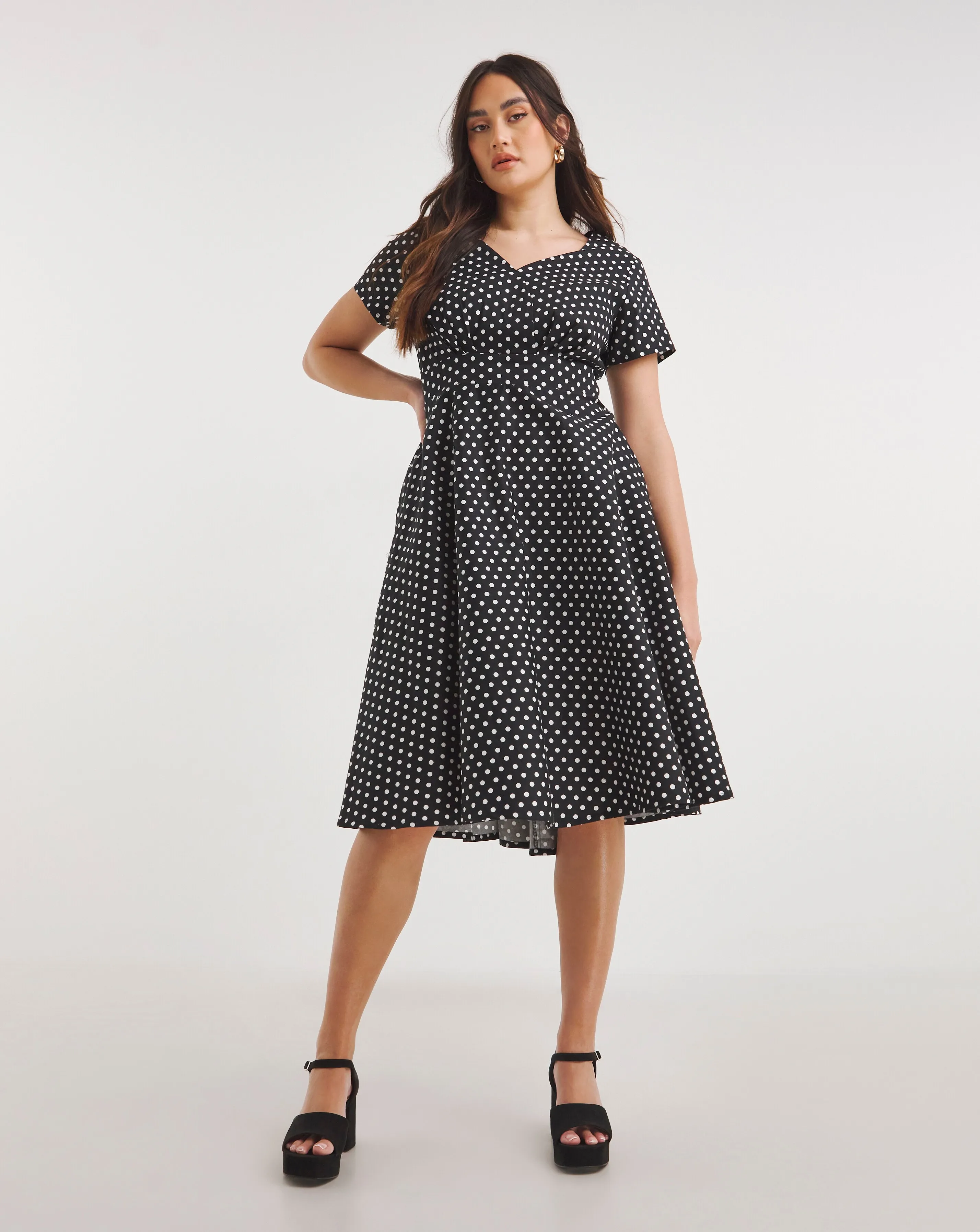 Joe Browns The Peggy Polka Dot Midi Dress | Simply Be