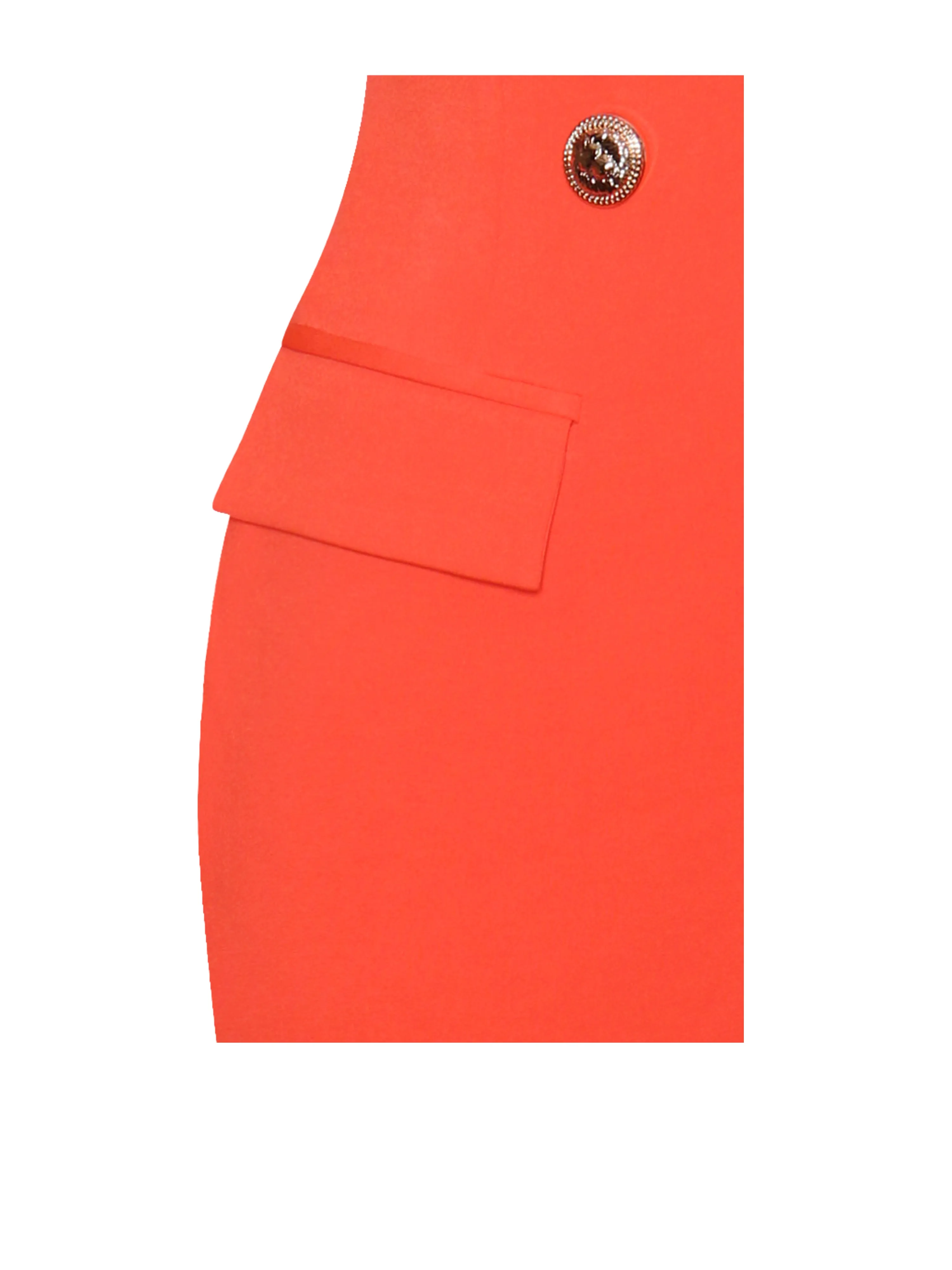 Keep One Up Orange Crepe Tuxedo Blazer Dress