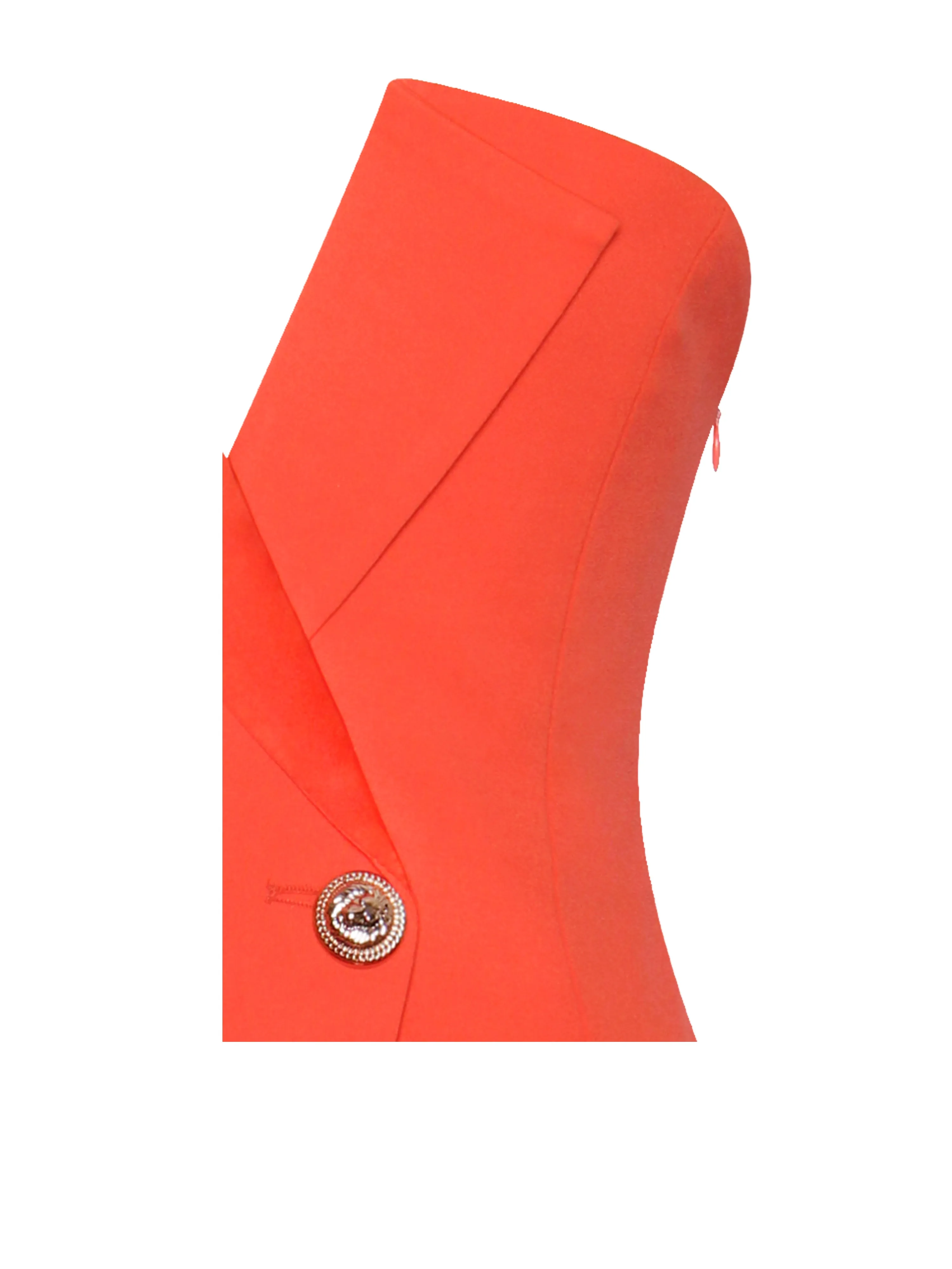 Keep One Up Orange Crepe Tuxedo Blazer Dress