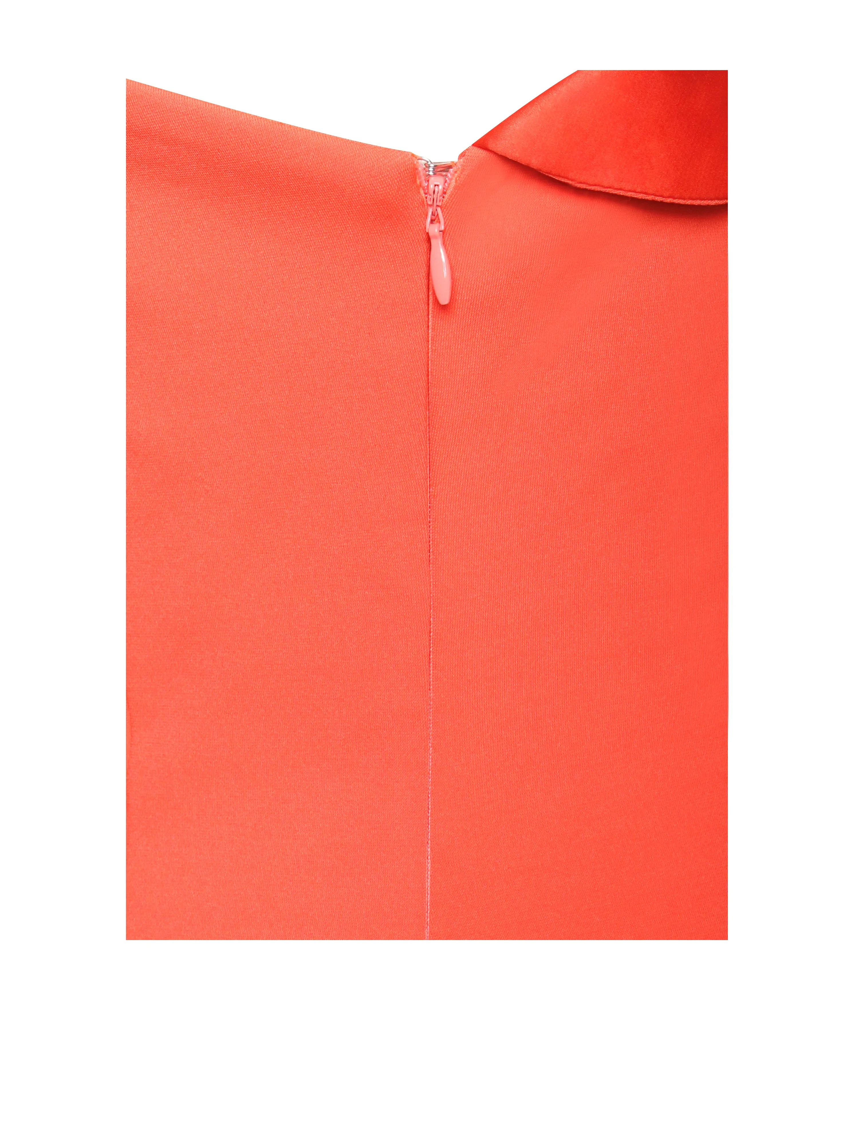 Keep One Up Orange Crepe Tuxedo Blazer Dress