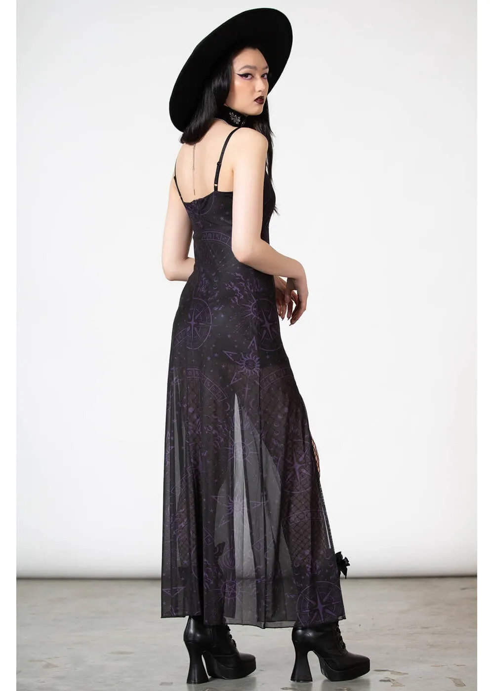 Killstar Evenescent Mesh Maxi Dress Black