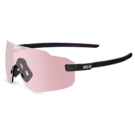 KOO SUPERNOVA Cycling Sport Sunglasses-Black Matt Photocromic Pink Lens