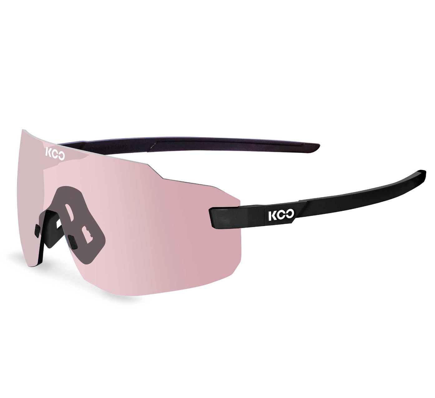 KOO SUPERNOVA Cycling Sport Sunglasses-Black Matt Photocromic Pink Lens