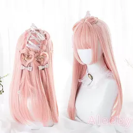 LOLITA ''PEACH PINK'' LONG STRAIGHT WIG BY02233