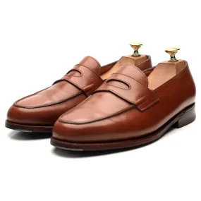 'Lopez' Tan Brown Leather Loafers UK 7 E