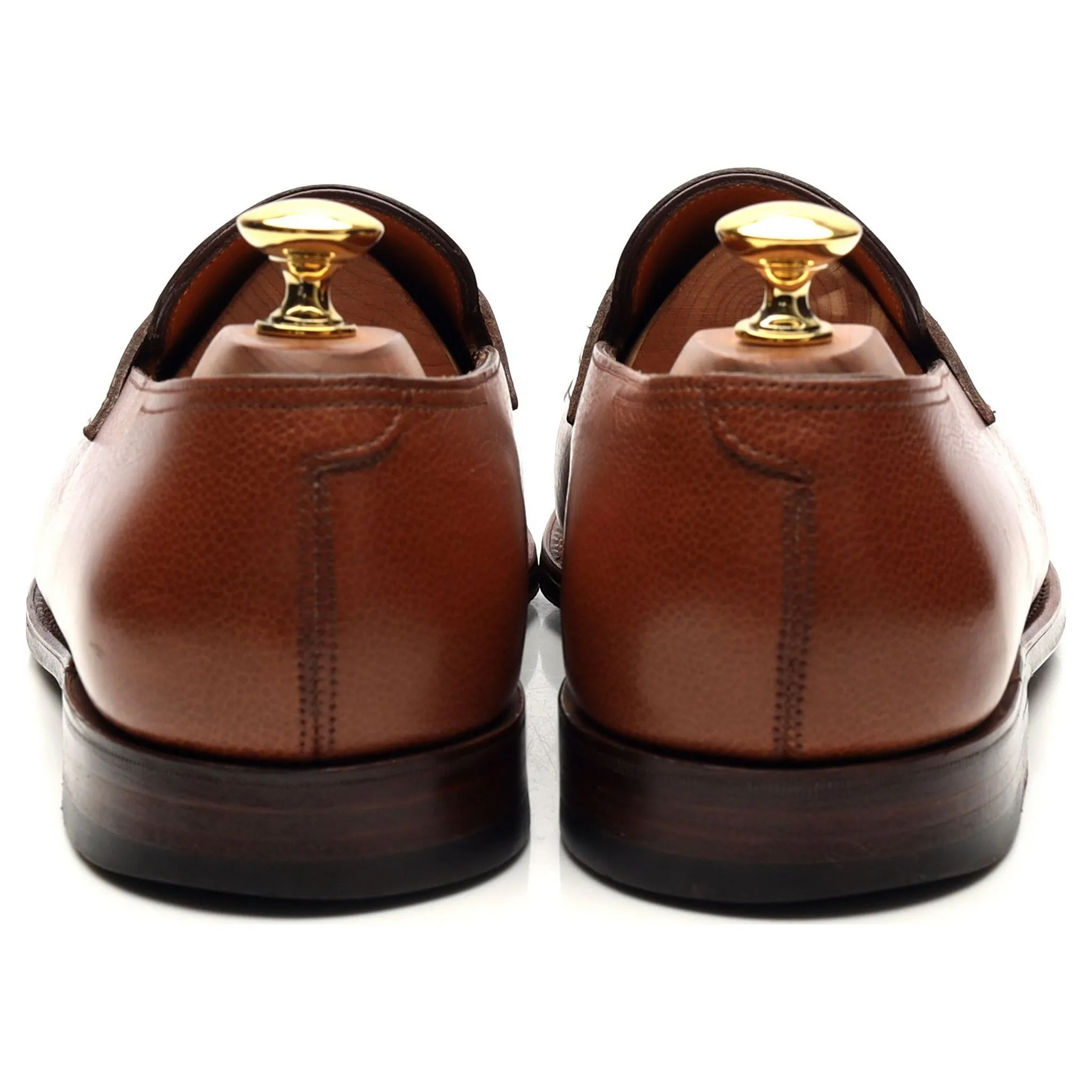 'Lopez' Tan Brown Leather Loafers UK 7 E