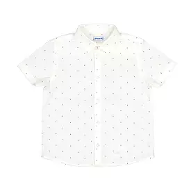 Mayoral Mini Short Sleeve Micro Dot Dress Shirt_ 3116-62