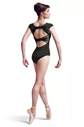 Mirella Adult Back Bow Cap Sleeve Leotard - MJ7178