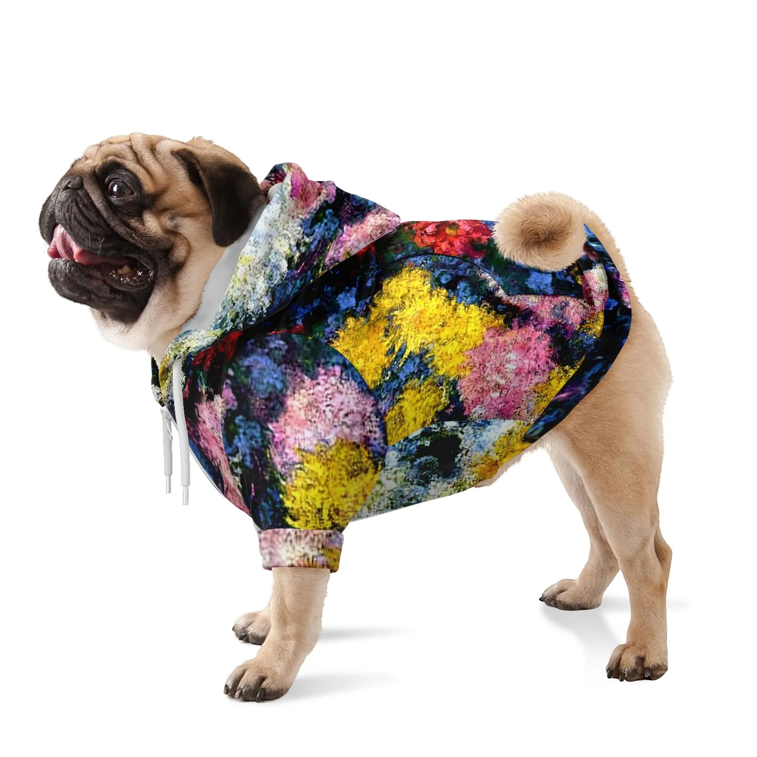 Monet's Carnations Dog Hoodie