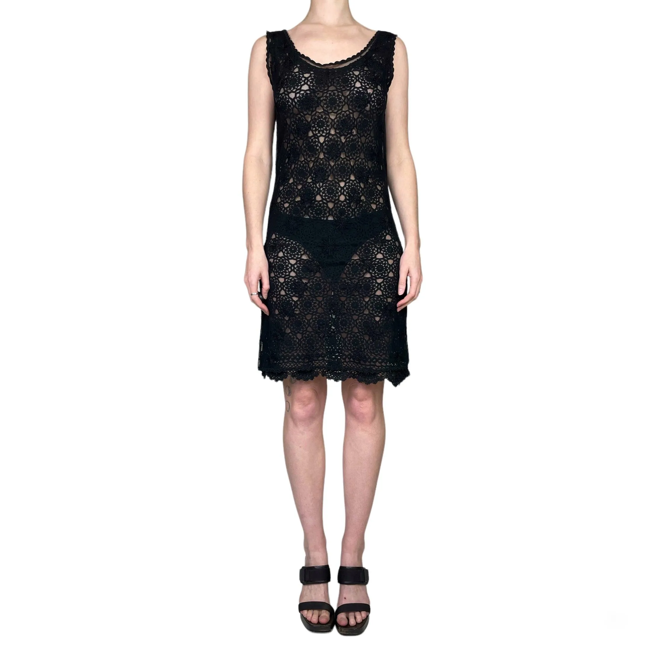 Moschino crochet mesh dress