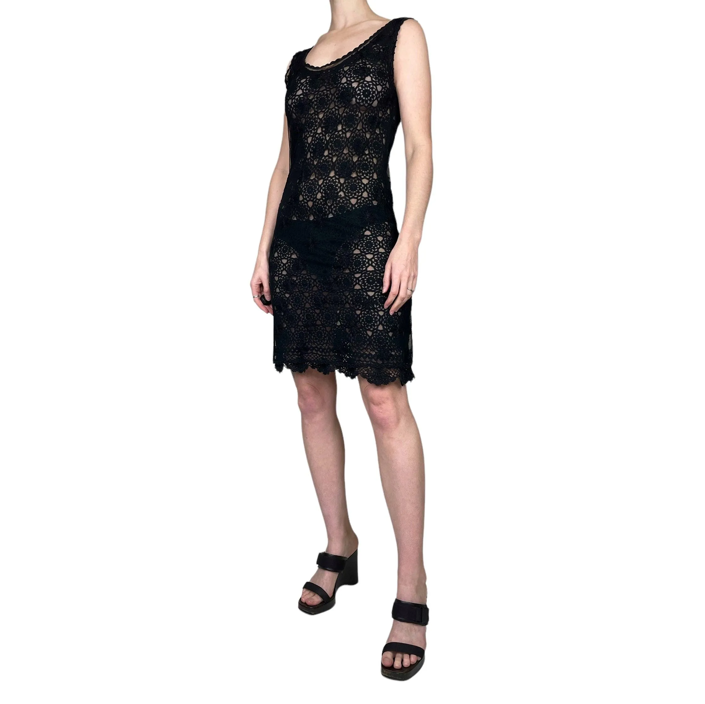 Moschino crochet mesh dress