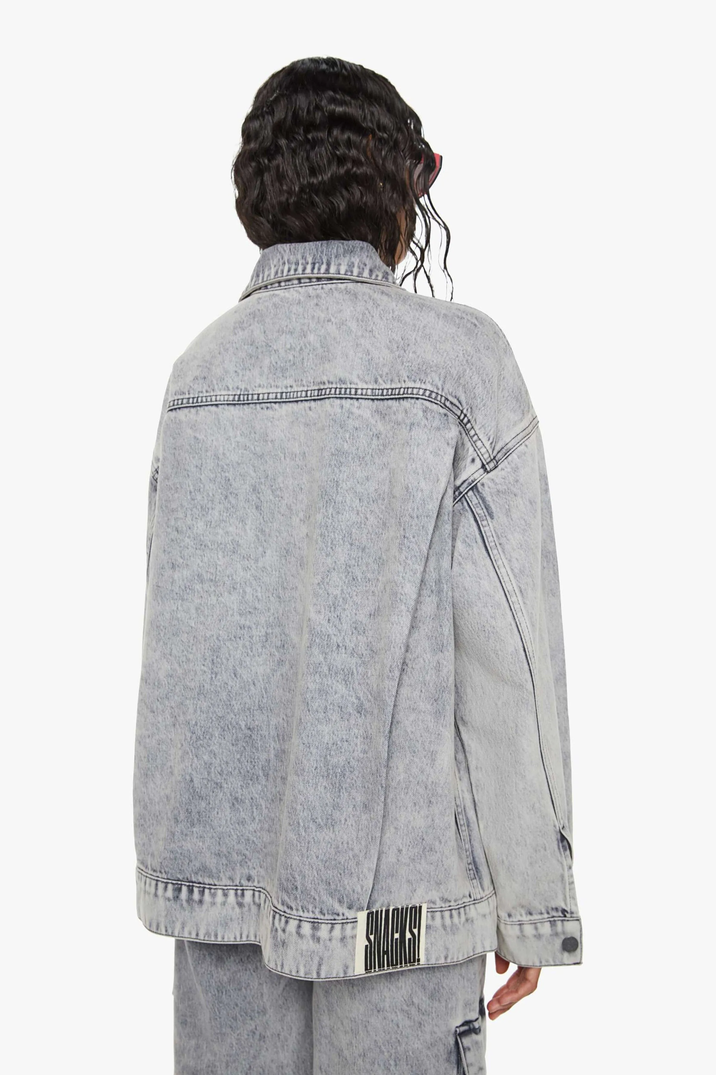 MOTHER | The Big Bite Denim Jacket - Salt and Pepper