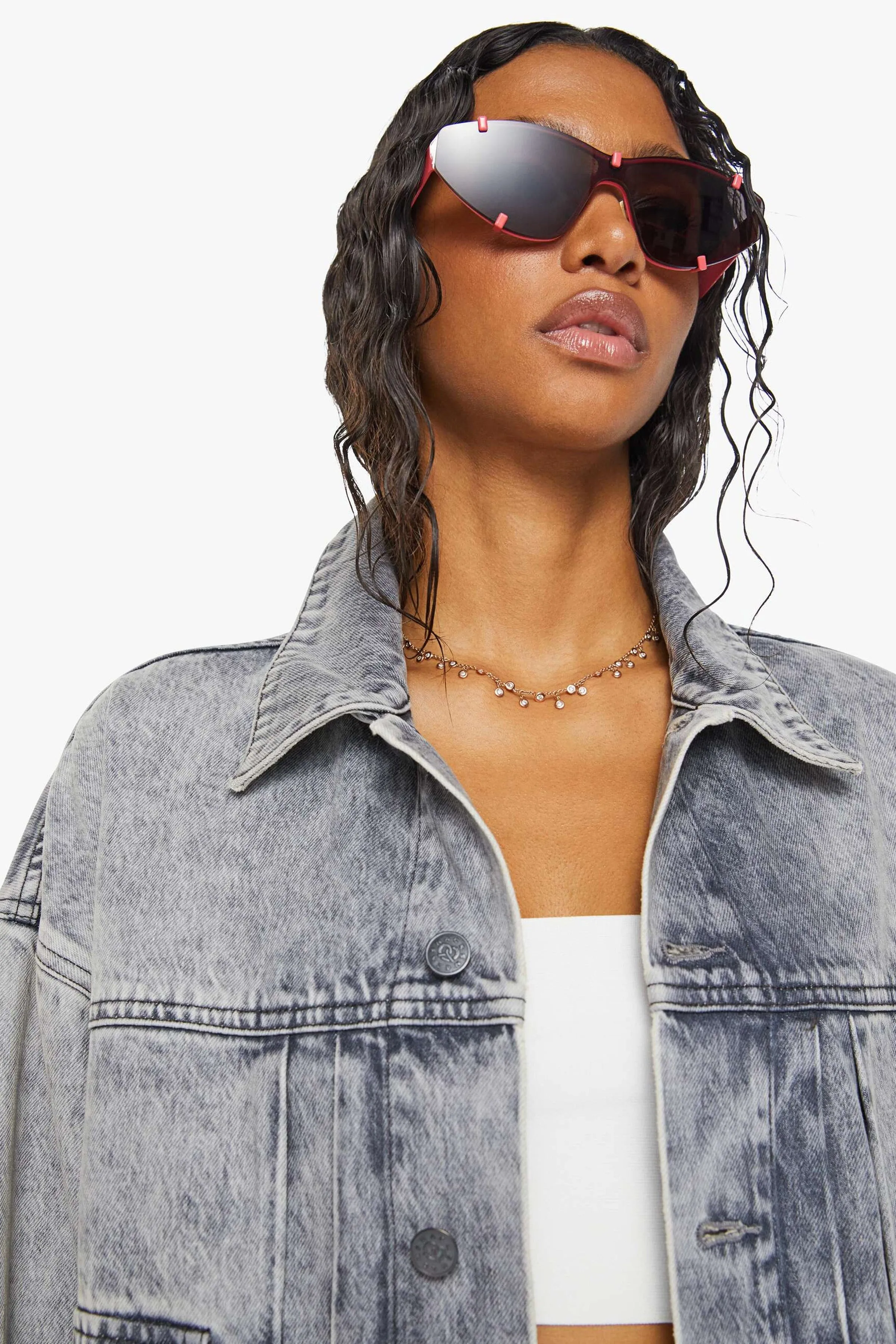 MOTHER | The Big Bite Denim Jacket - Salt and Pepper