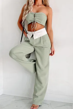 My Feeling Wide Leg Pants (Sage)