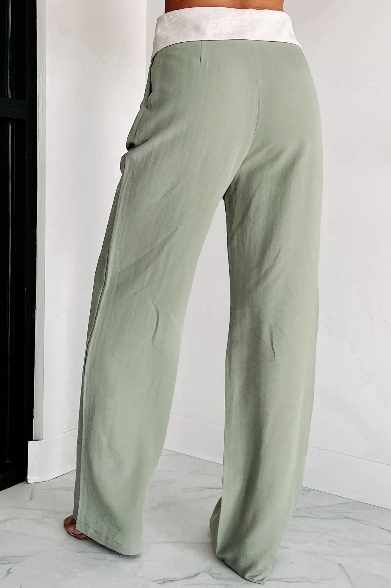 My Feeling Wide Leg Pants (Sage)