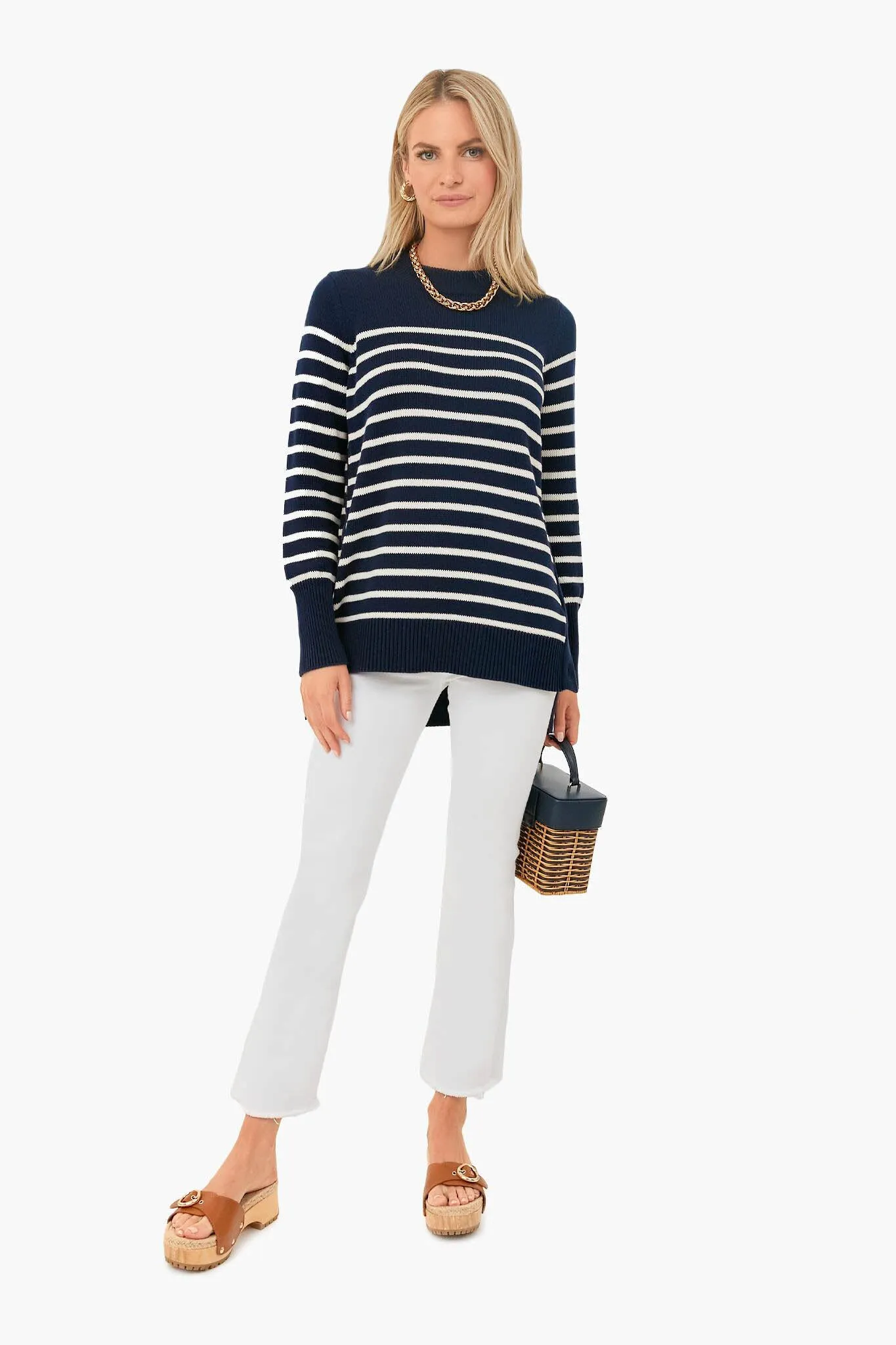 Navy Stripe Bar Harbor Sweater