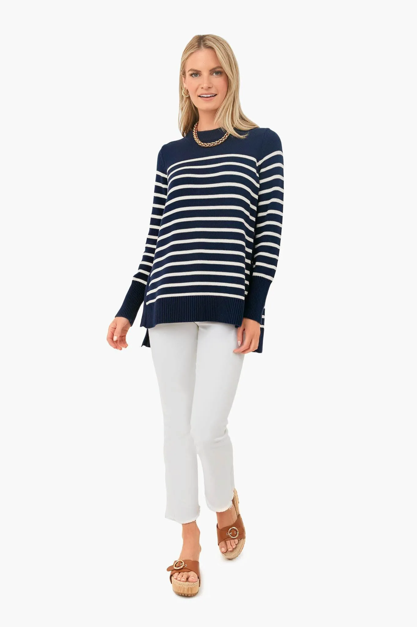 Navy Stripe Bar Harbor Sweater