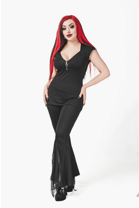 Necessary Evil Luna Cap Sleeve Top