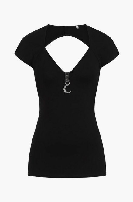 Necessary Evil Luna Cap Sleeve Top