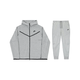 Nike Sportswear Tech Fleece Full Zip Hoodie & Joggers Set 'Grey'