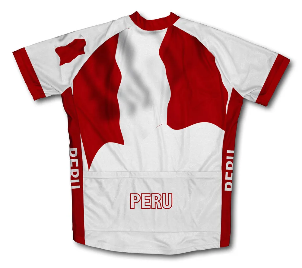 Peru Flag Cycling Jersey for Men and Women