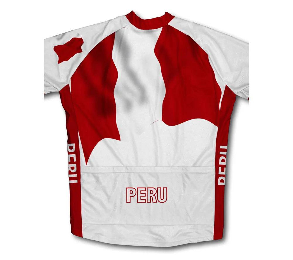 Peru Flag Cycling Jersey for Men and Women