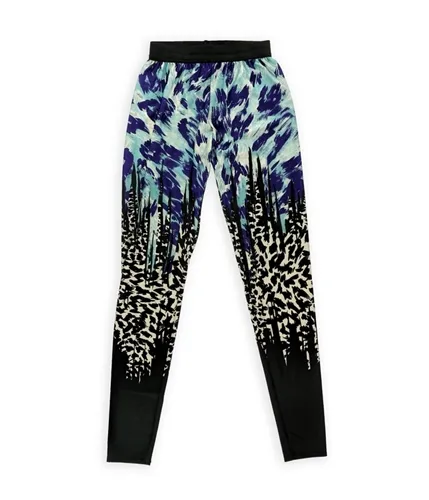 Petticoat Alley Womens Printed Stretch Athletic Track Pants