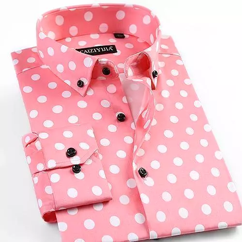 Polka Dot Dress Shirt For Men