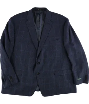 Ralph Lauren Mens Plaid Two Button Blazer Jacket, TW1