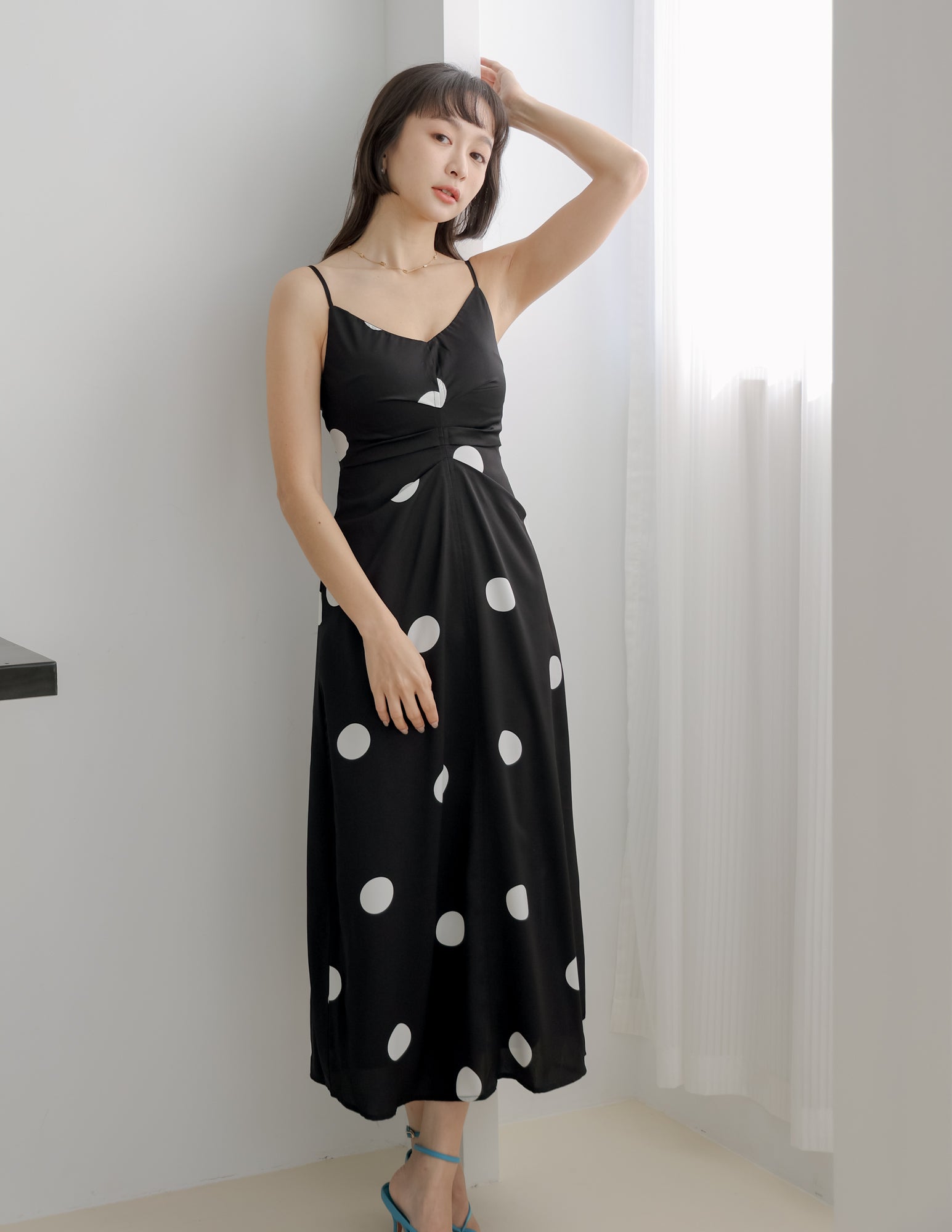 Rayna Polka Dot Dress in Black