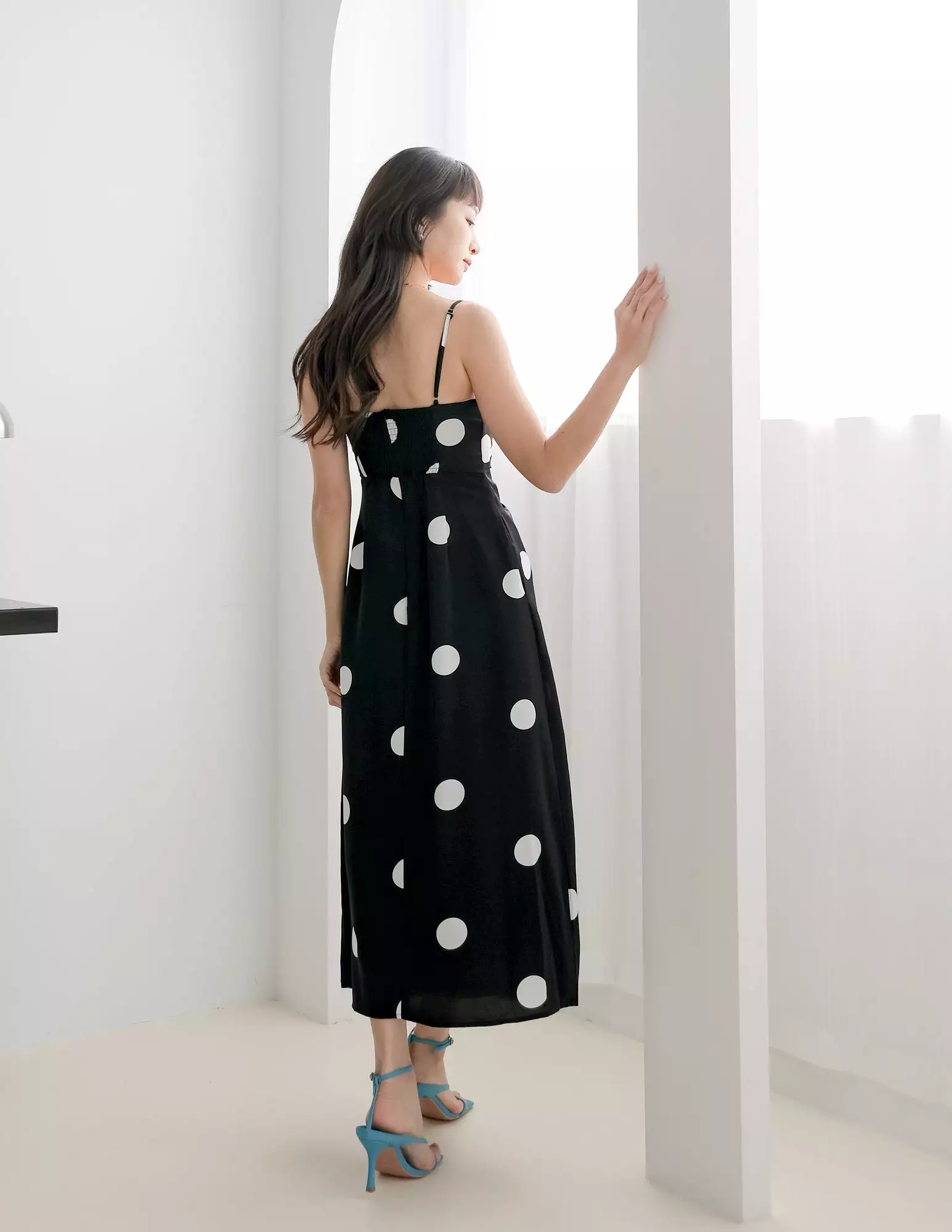 Rayna Polka Dot Dress in Black