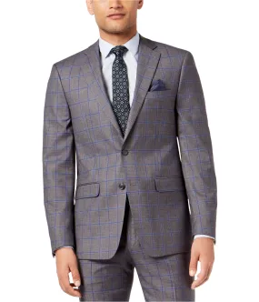 Sean John Mens Windowpane Two Button Blazer Jacket, TW1