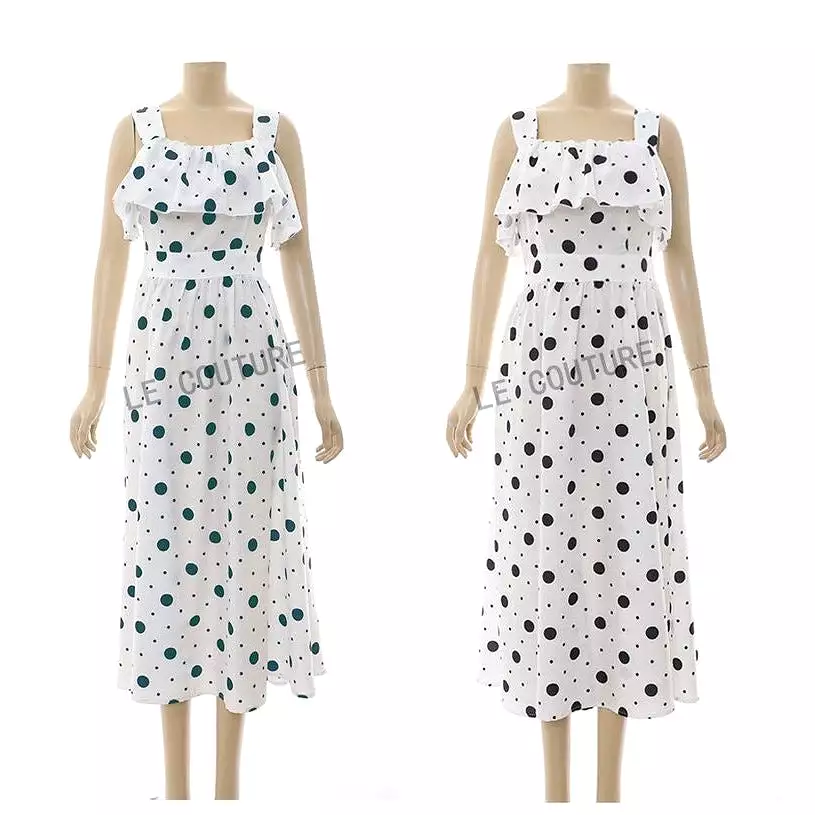 Sleeveless Polka Dot Dress