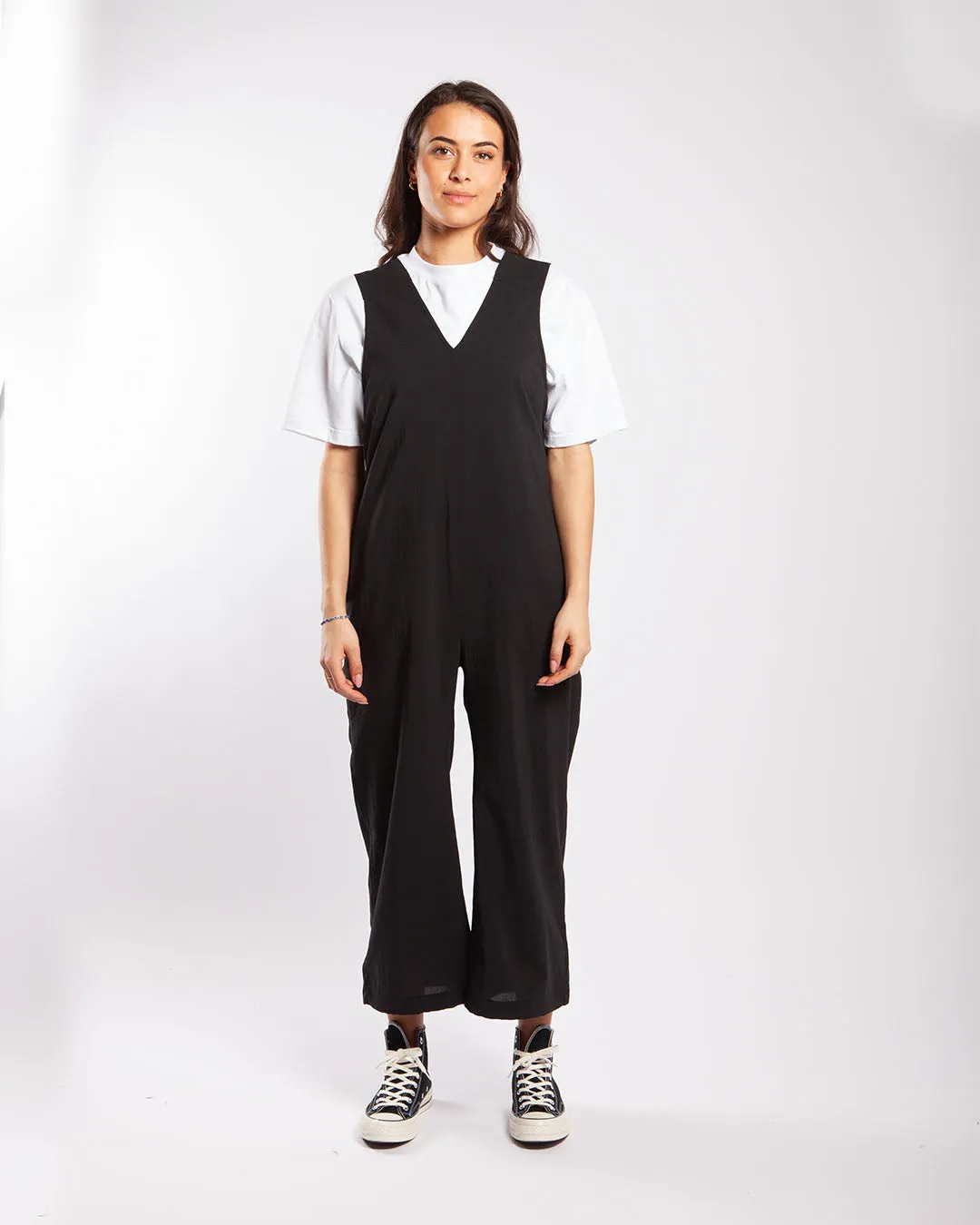 Snow Peak Pe Light Poplin Overalls Black