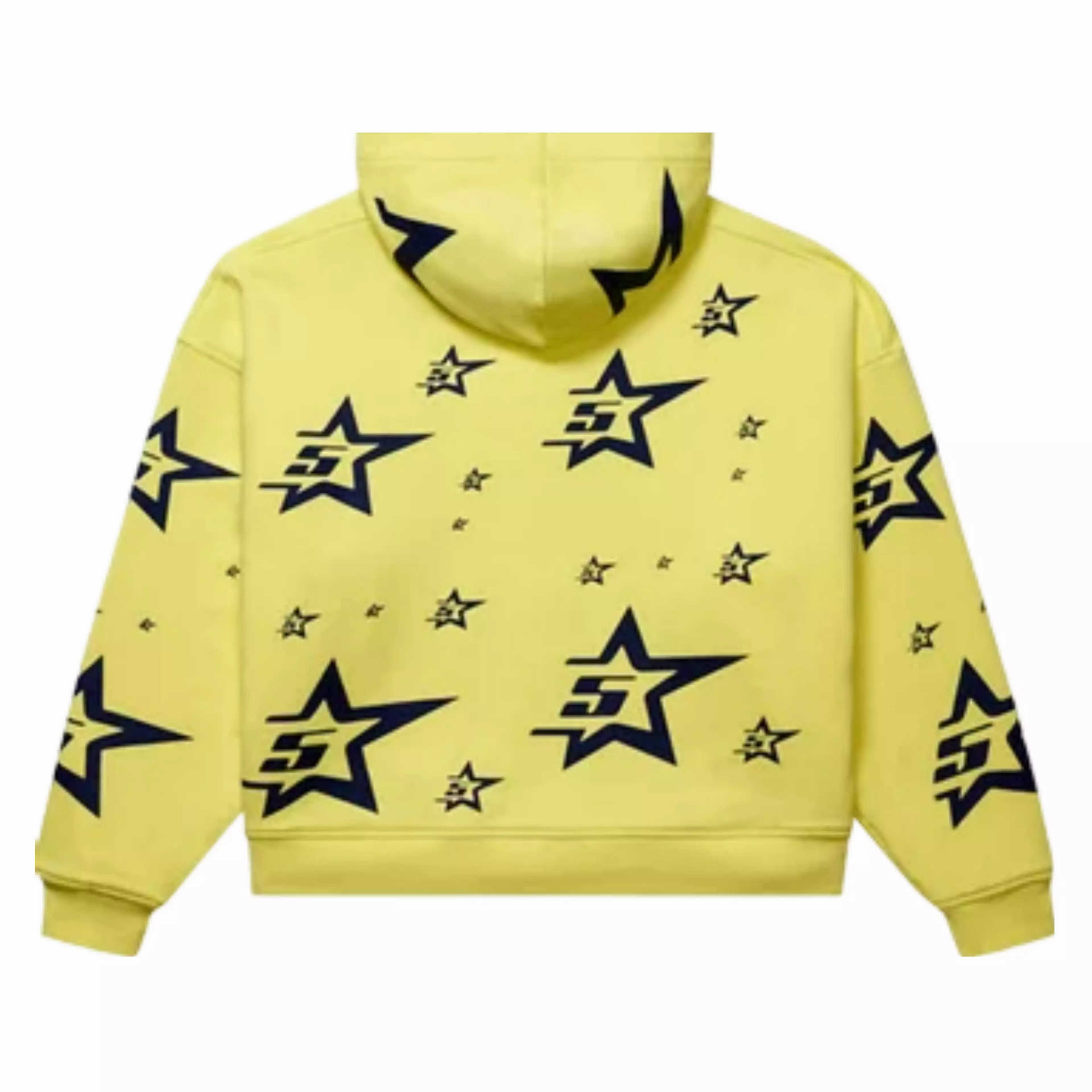 Sp5der '5 Star' Double Layer Zip Hoodie Yellow FW23