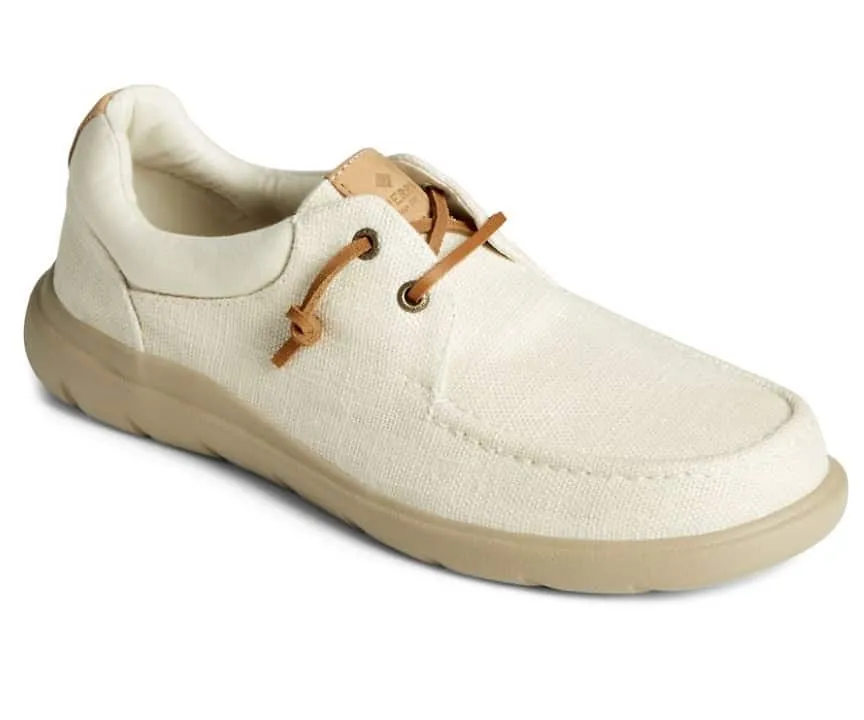 Sperry Men’s Captain’s Moc Hemp Slip On Shoes – Bone