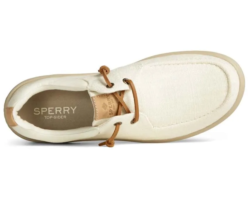 Sperry Men’s Captain’s Moc Hemp Slip On Shoes – Bone