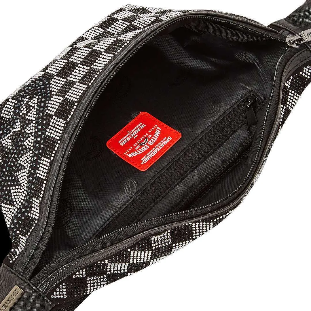 Sprayground Trinity Checkered Rhinestones Crossbody Bag – Limited Edition