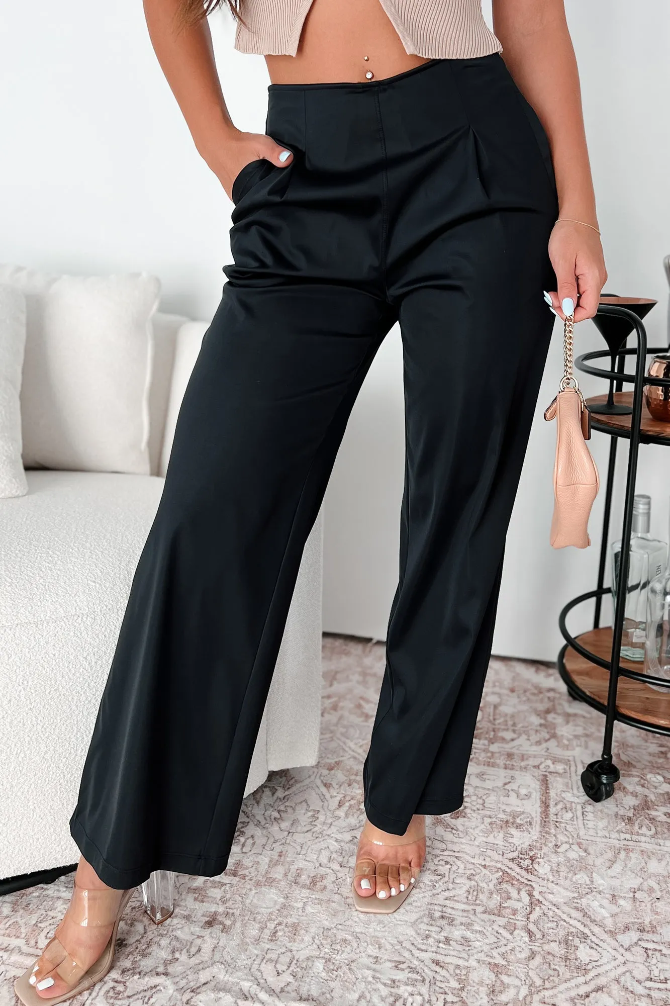 Stronger Every Day Mono B Flexflow Wide Leg Pants (Black)