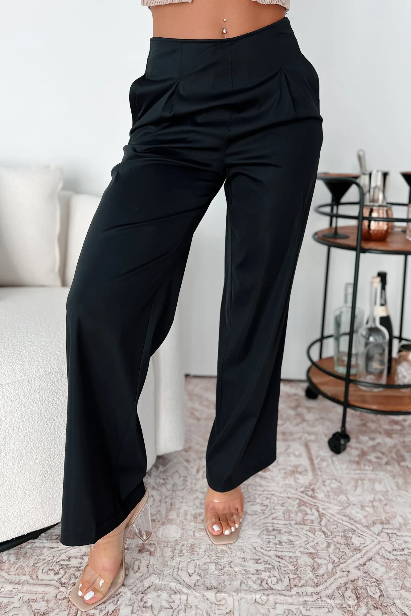 Stronger Every Day Mono B Flexflow Wide Leg Pants (Black)