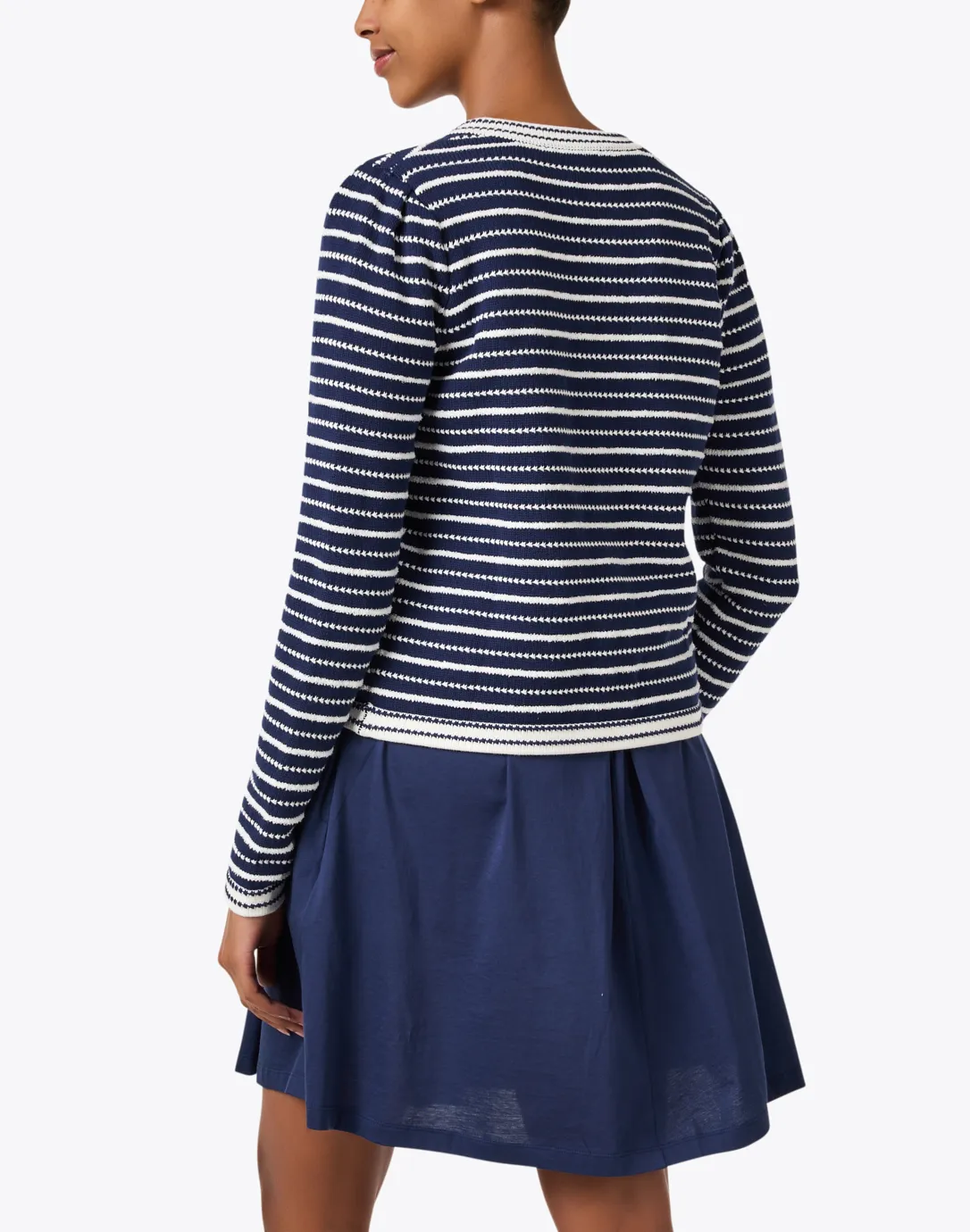 Suzann Navy and White Striped Jacket