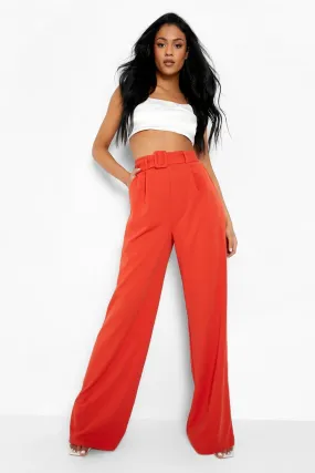 Tall Self Belt Wide Leg Pants