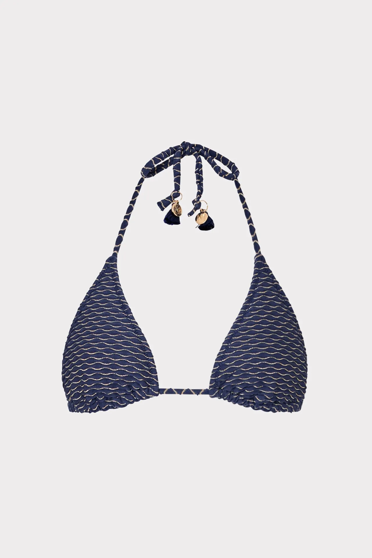 Textured Waves Triangle Bikini Top