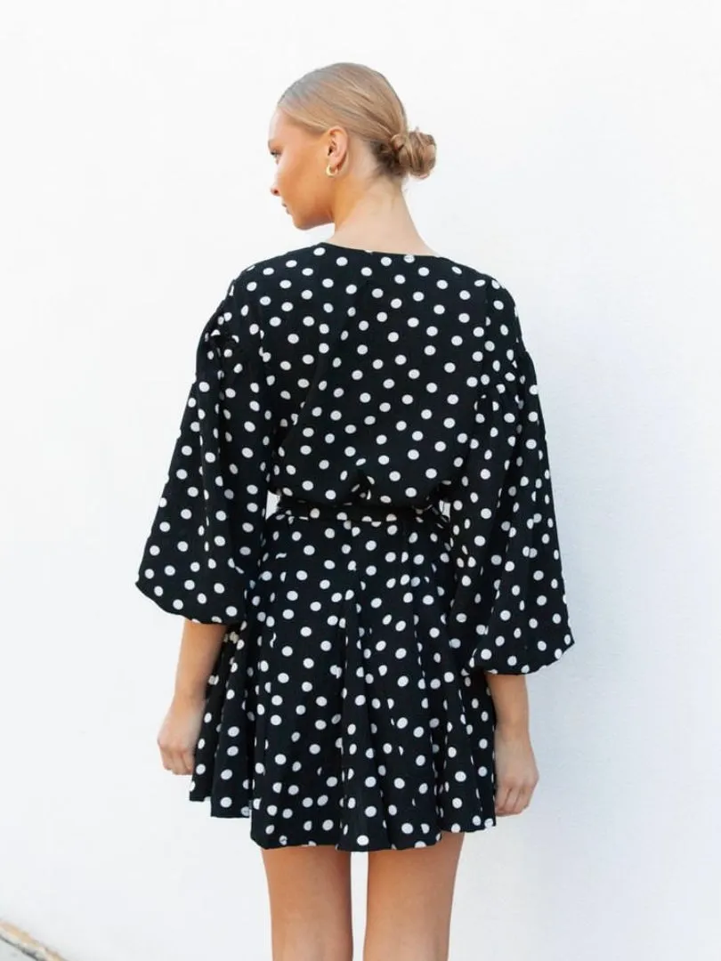 The Mazie Mini Dress - Polka Dot