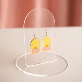 Translucent Waves Earrings With Pizza Donkey