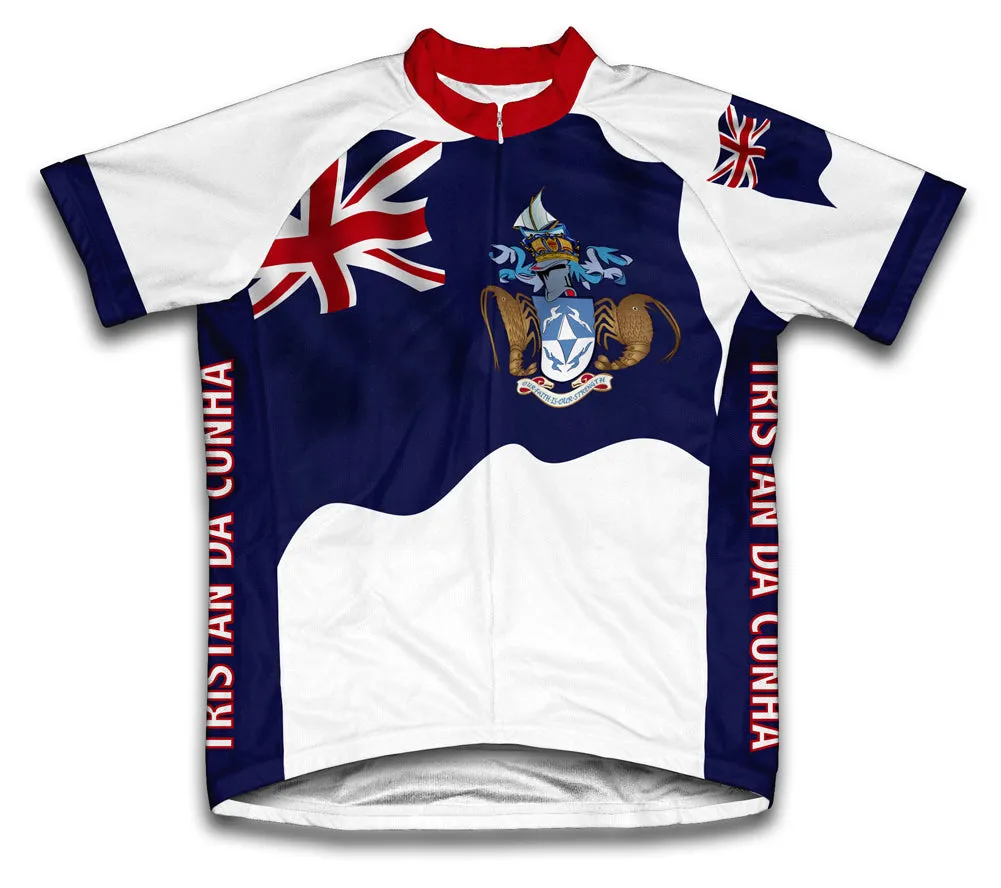 Tristan Da Cunha Flag Cycling Jersey for Men and Women