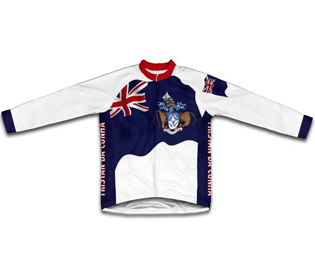 Tristan Da Cunha Flag Cycling Jersey for Men and Women