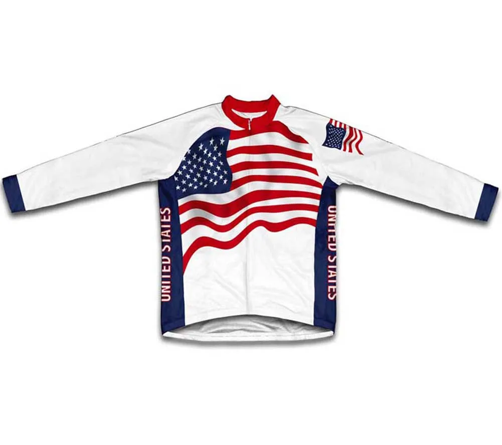 United States Flag Cycling Jersey for Men and Women